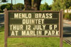 Menlo Brass at Redwood Shores Sign